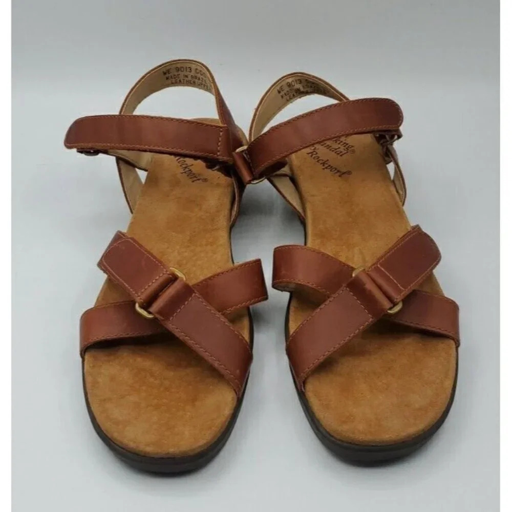 Rockport Womens The Walking Sandal Brown Leather Slingback Sandal WE 9013  Sz 9M - Picture 2 of 12